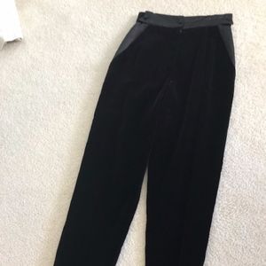 Black Velvet Pants - Women